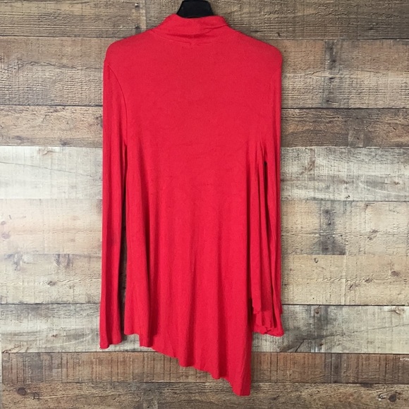 Free People Uptown Turtle chocker neck long sleeve red top Size XS - Picture 8 of 13